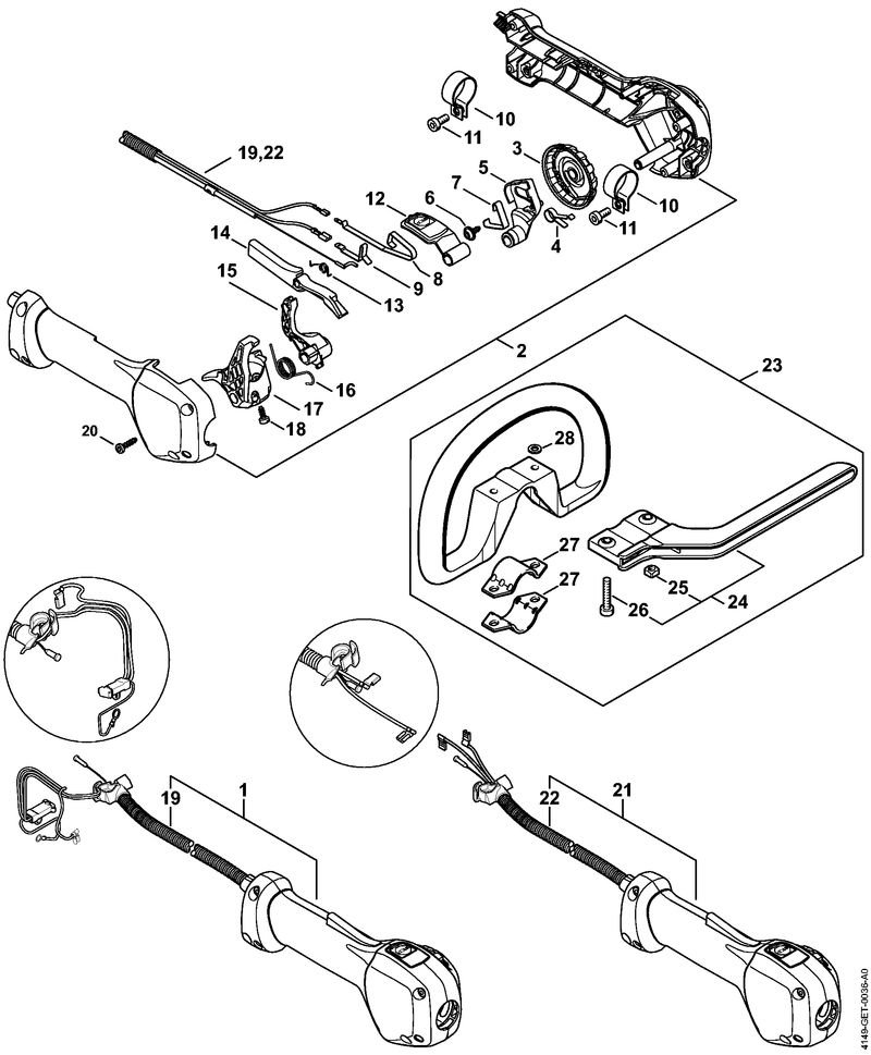 Stihl HL92KCE - control handle