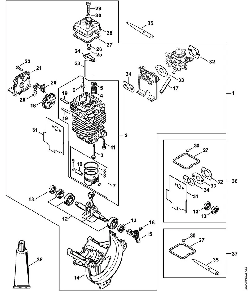 Stihl KM131 - engine
