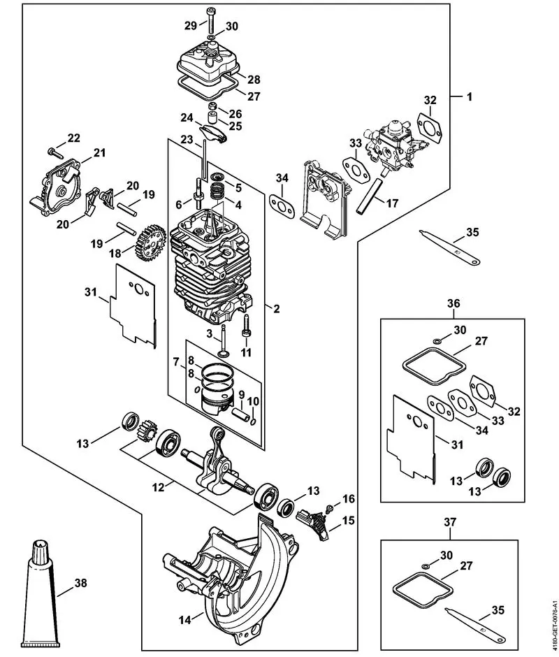 4180-GET-0076_ZGR_02_05 Stihl FS91R - Engine