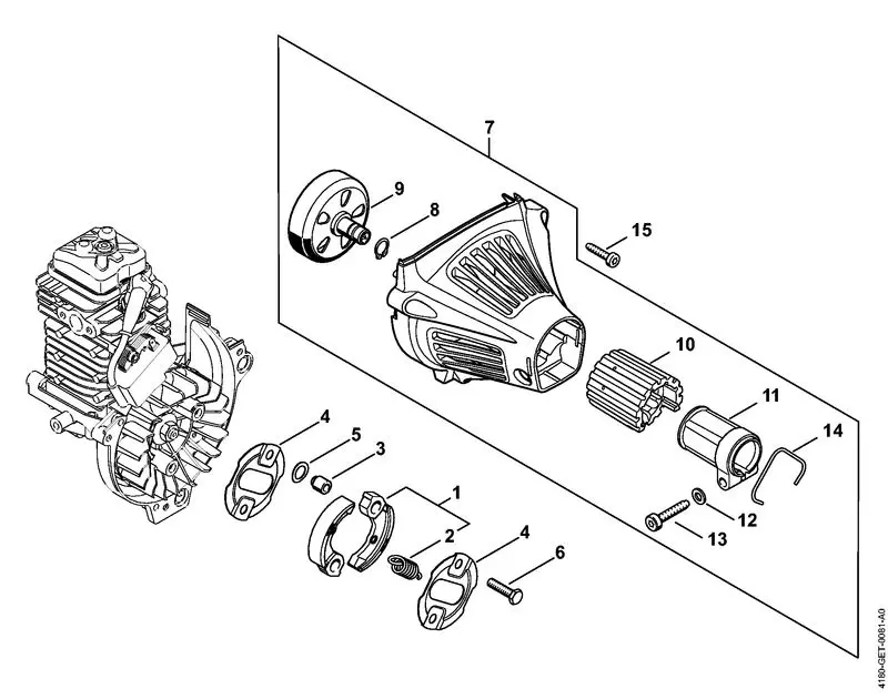Stihl FS91 - Clutch, Fan Housing