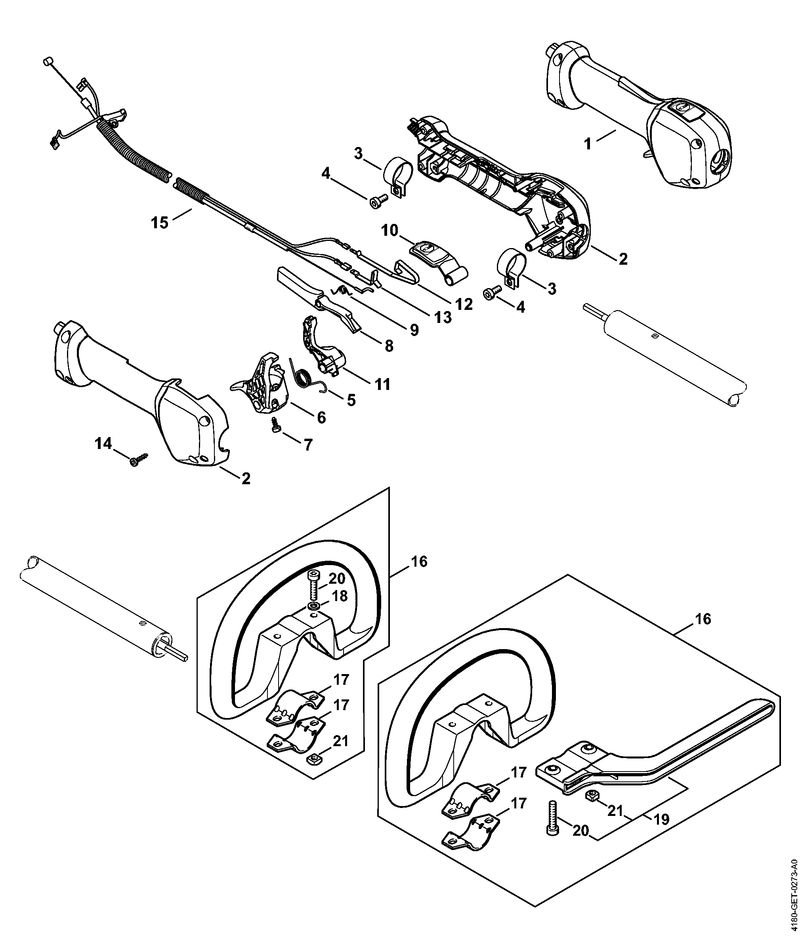 Stihl KM131R - Handle