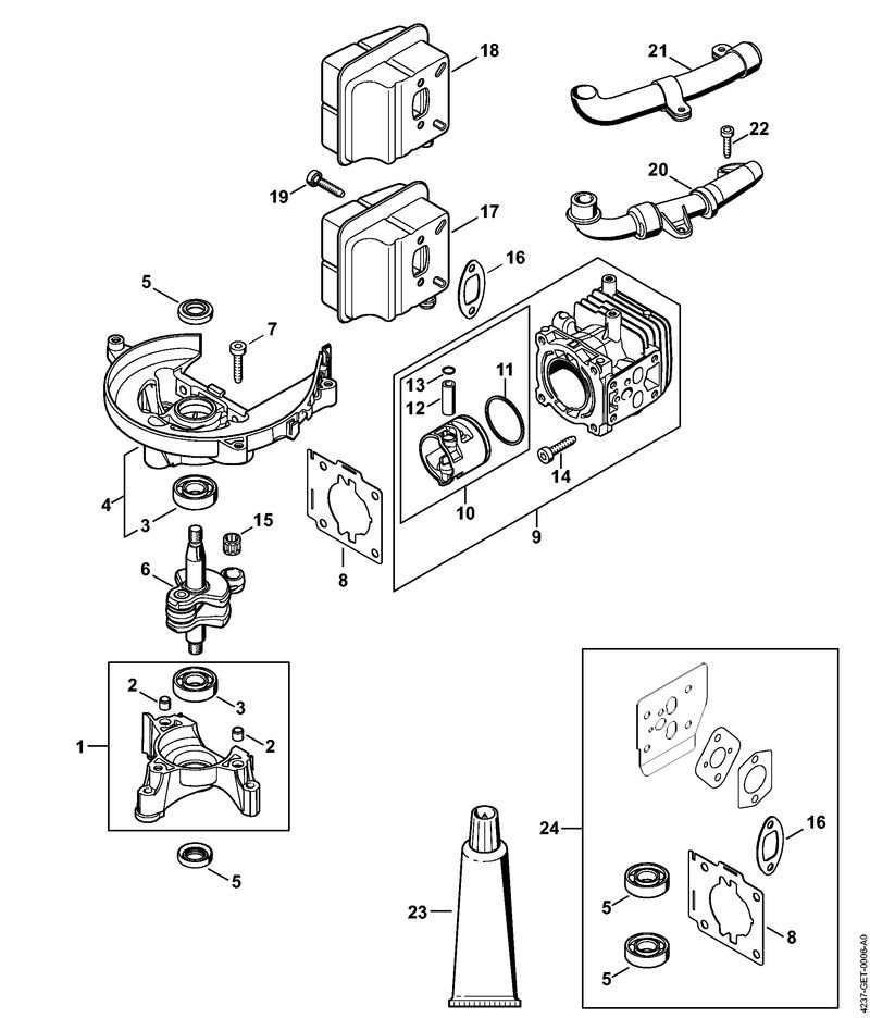 4237-GET-0006_ZGR_02_05 Stihl HS82RCE - Crankcase