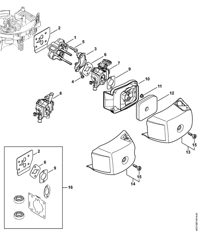 Stihl HS82T - Spacer Flange, Air Filter