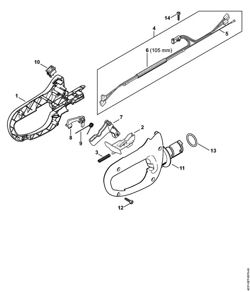 Stihl HS82T - Control Handle