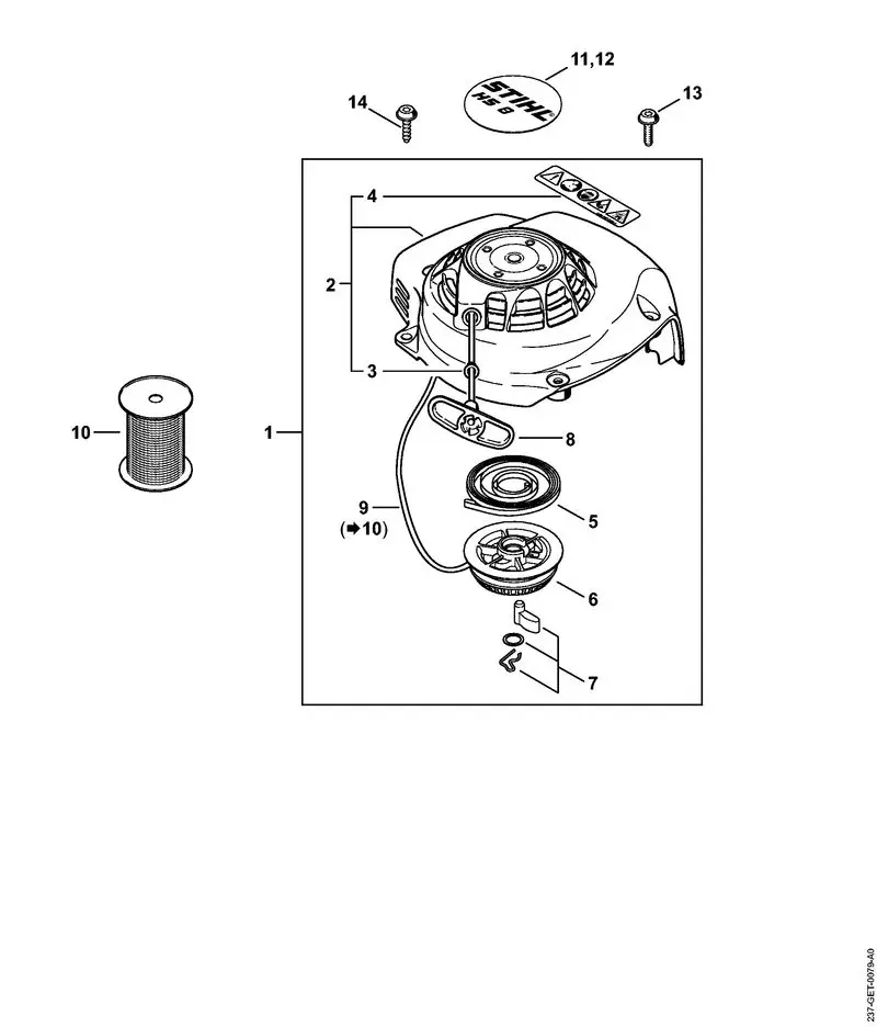 Stihl HS87T - Rewind Starter