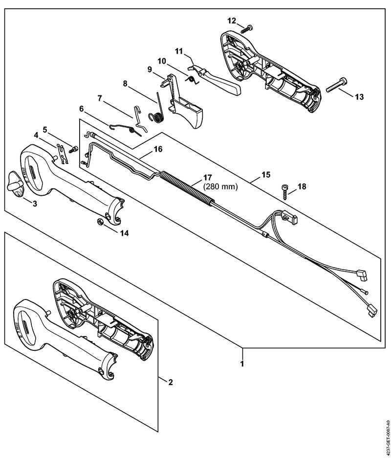 Stihl HS87T - Control Handle