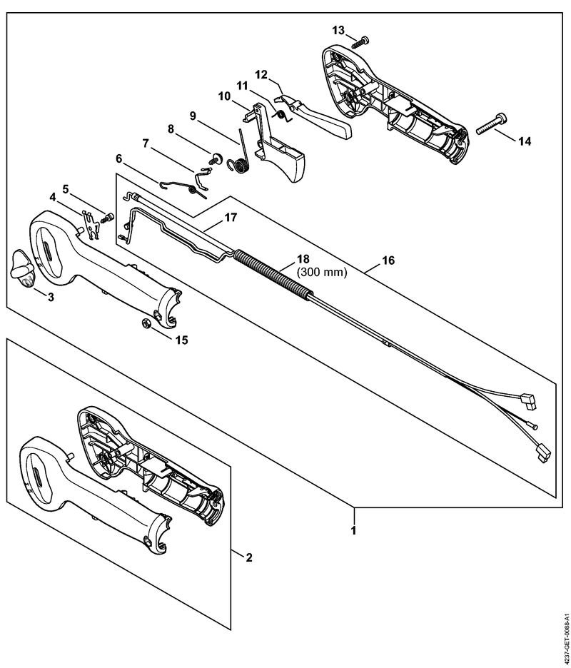 Stihl HS87R - Control Handle