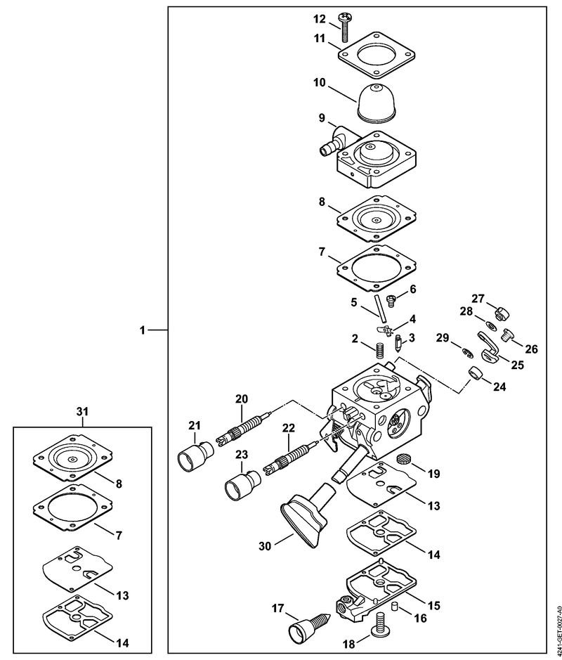 Stihl BR200 - Carburetor