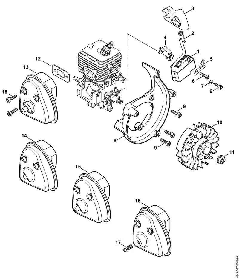 Stihl BG56C-E - Muffler