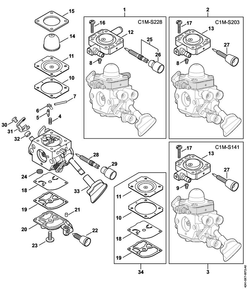 Stihl BG86 C-E - Carburetor