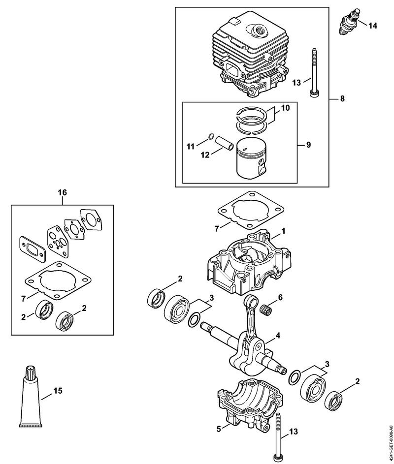 4241-GET-0098_ZGR_01_01 Stihl BG66 C-E - Crankcase
