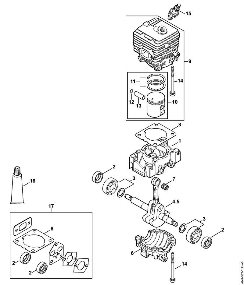 Stihl BR200 - Crankcase