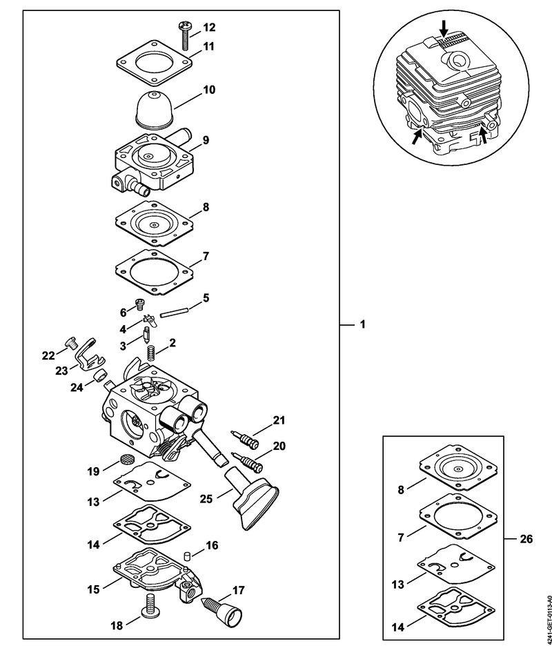 4241-GET-0113_ZGR_01_05 Stihl BG86 C-E - Carburetor