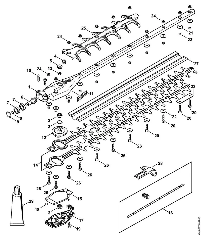 Stihl HL94CE - Gear Head 0deg 600mm