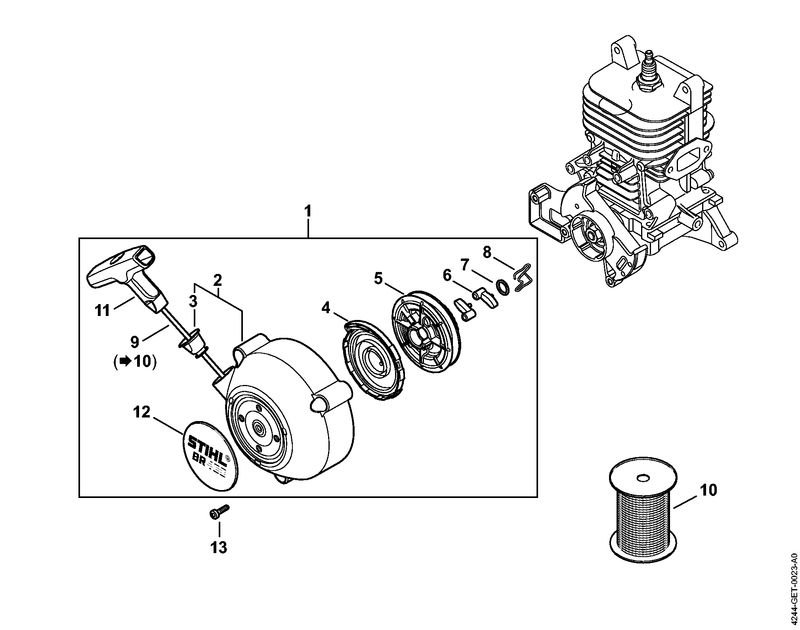 Stihl BR350 - Rewind Starter