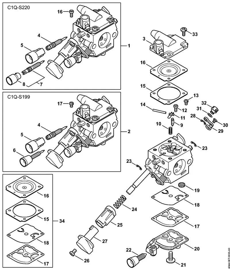 Stihl BR350 - Carburetor
