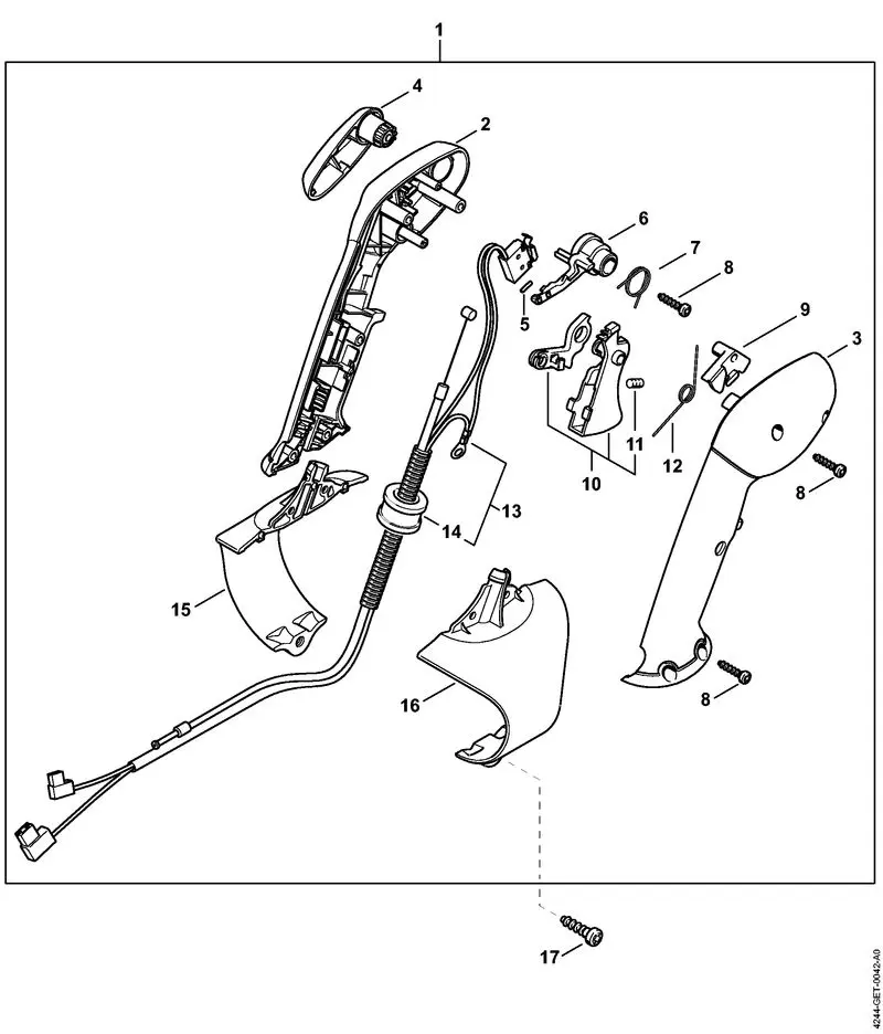 Stihl BR350 - Control Handle