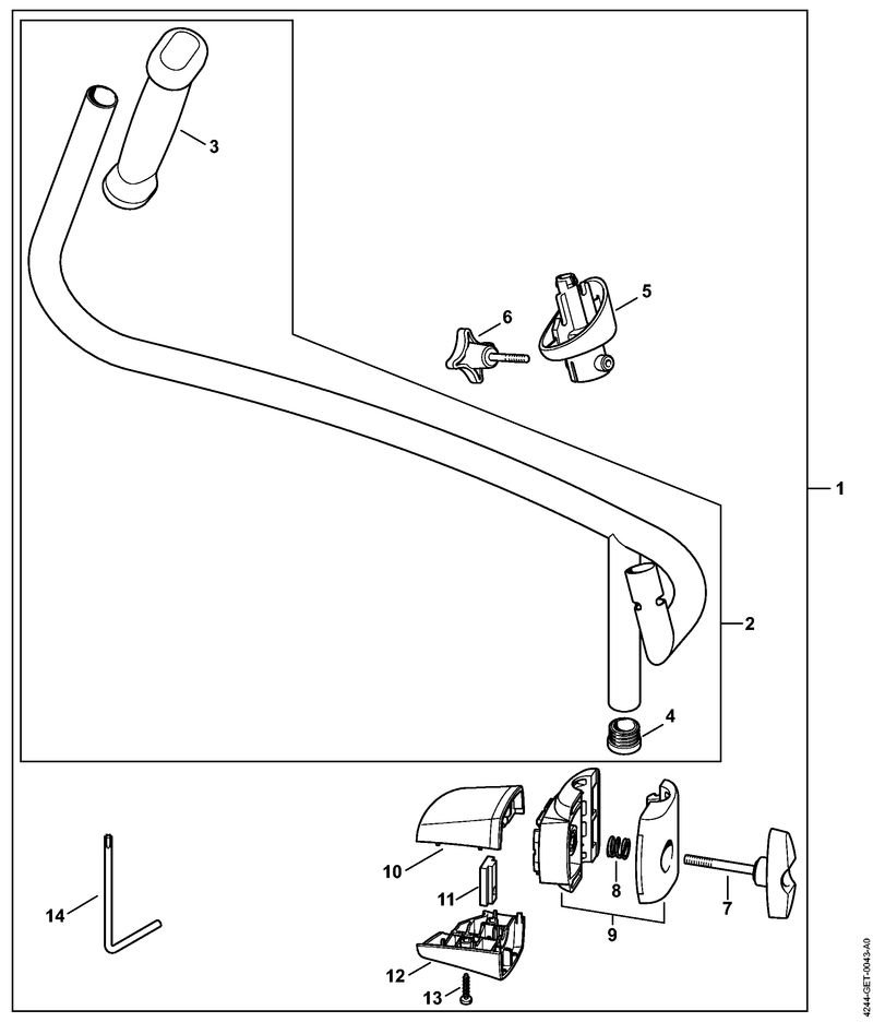 Stihl BR450 C-EF - Bike Handle