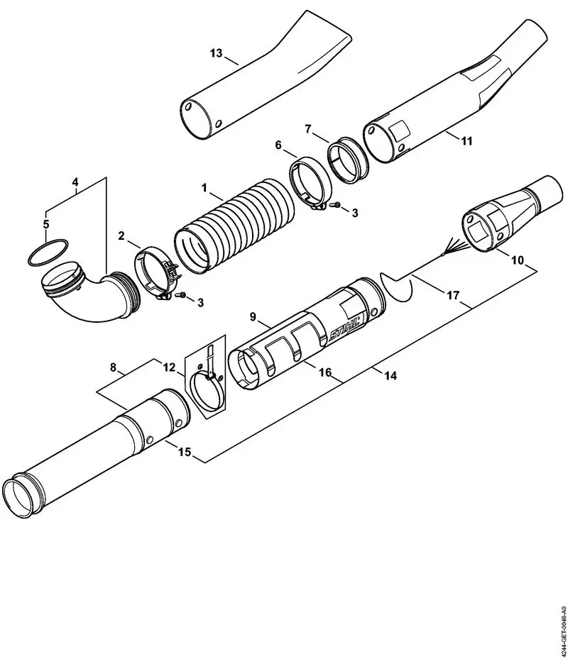 Stihl BR430 - Pleated Hose