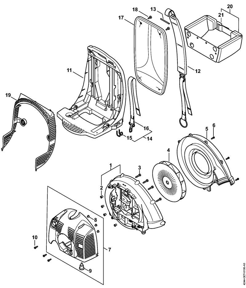 4244-GET-0108_ZGR_01_05 Stihl BR450 C-EF - Fan Housing
