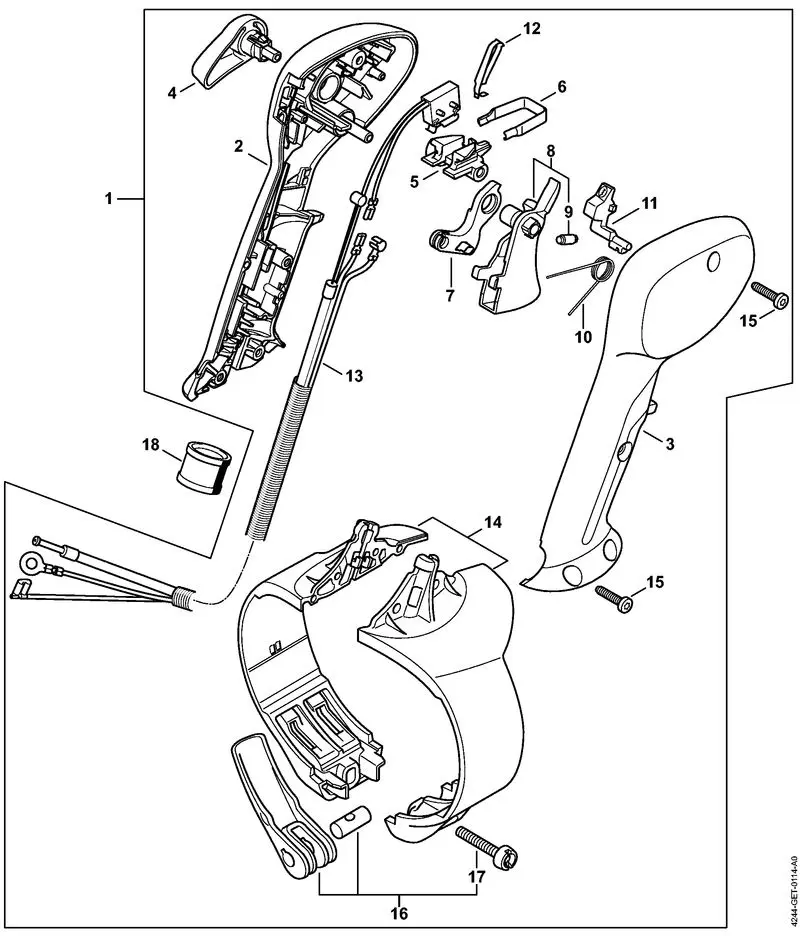 4244-GET-0114_ZGR_01_05 Stihl BR450 C-EF - Control Handle