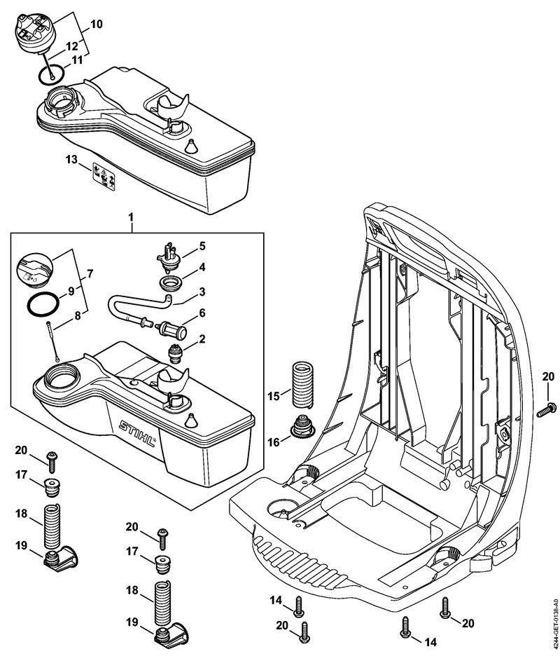 Stihl BR350 - Fuel Tank