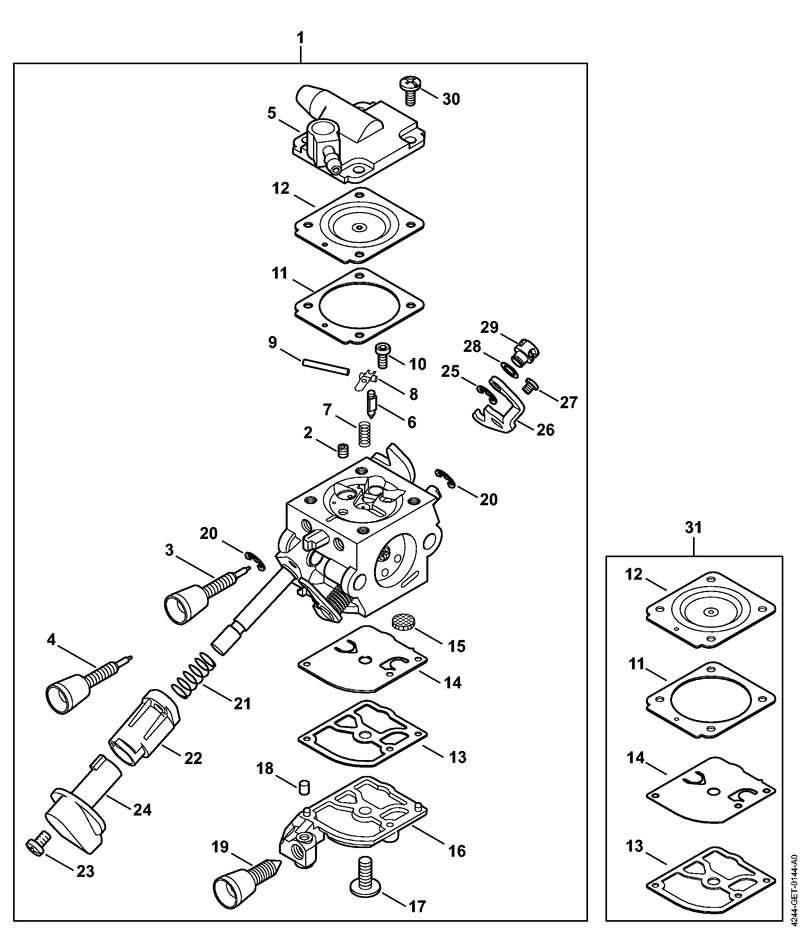 Stihl BR430 - Carburetor