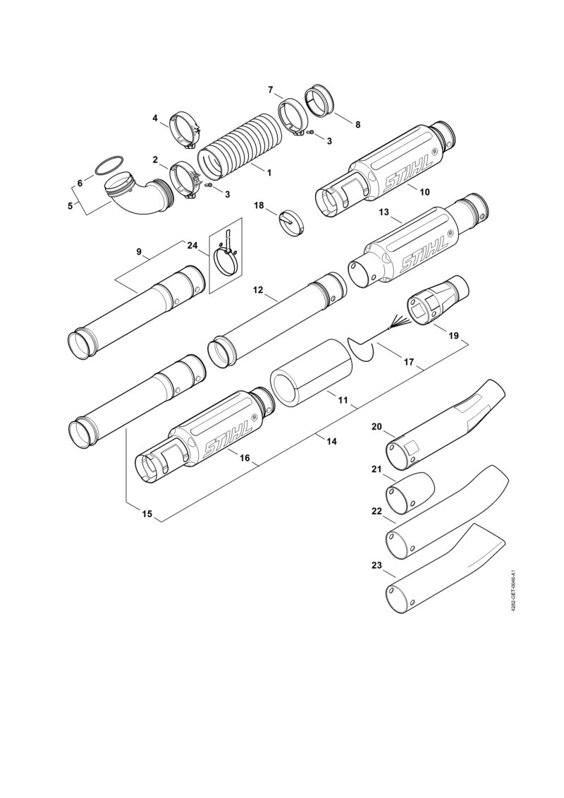 Stihl BR500 - Pleated Hose