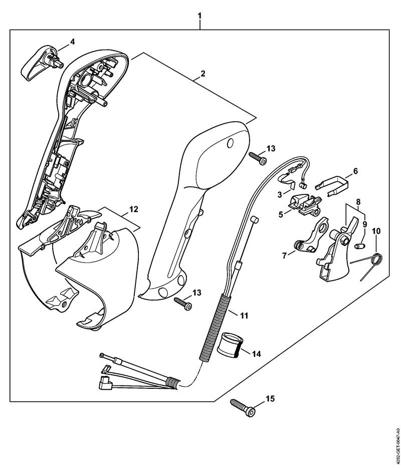 Stihl BR500 - Control Handle