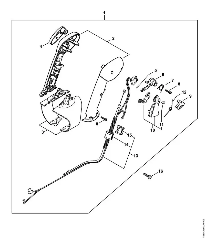 Stihl BR500 - Control Handle