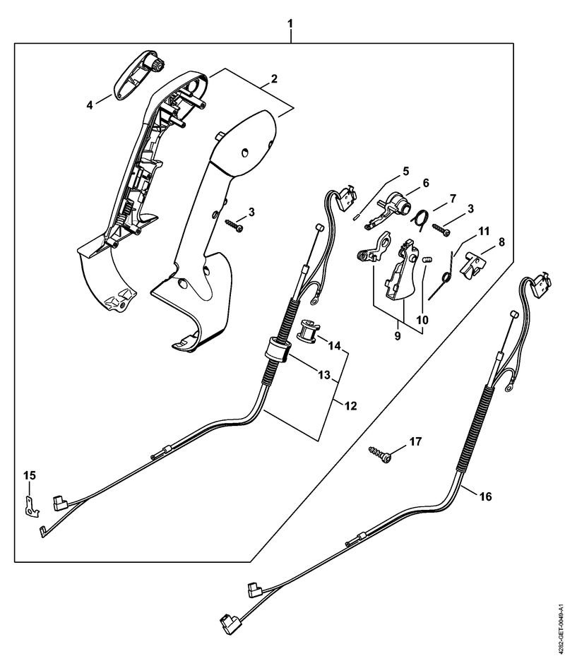 4282-GET-0049_ZGR_03_01 Stihl BR600 - Control Handle