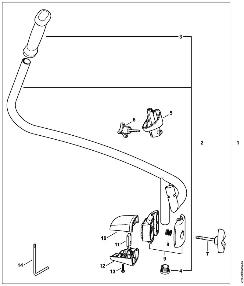 Stihl BR500 - Bike Handle