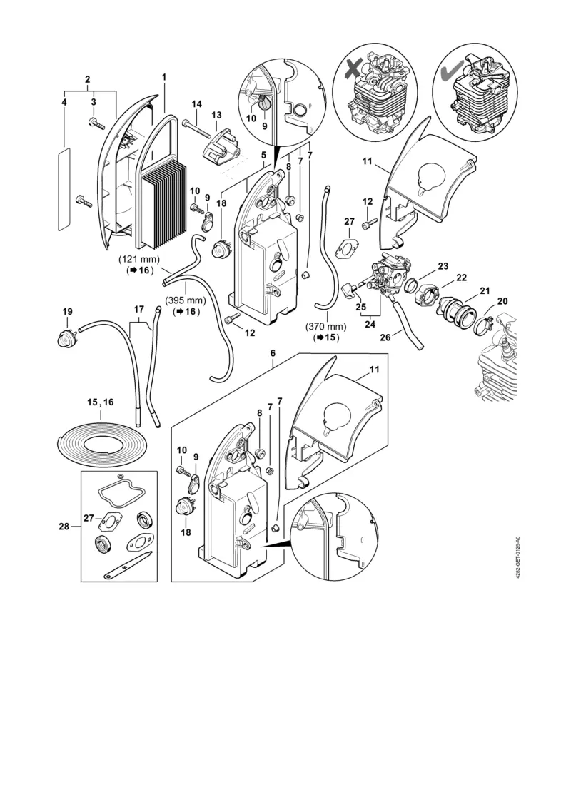 Stihl BR600 - Air Filter, Manifold 2