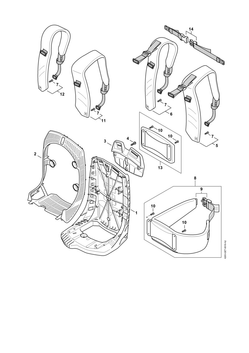 Stihl BR800 C-E - Backplate