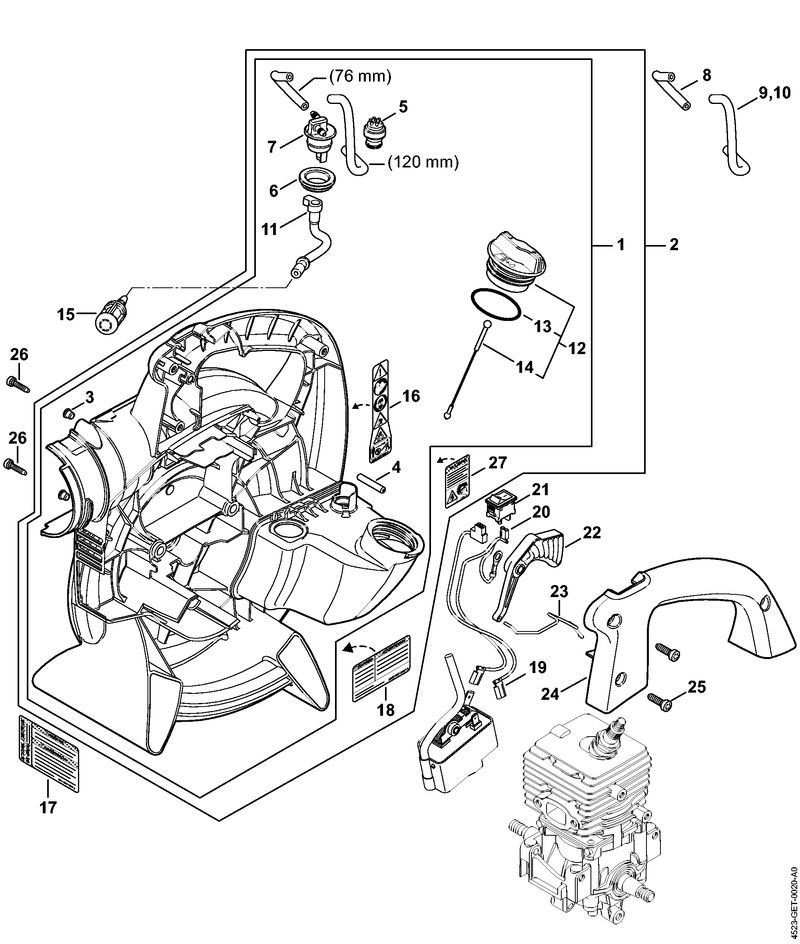 Stihl BG56C-E - Fan Housing