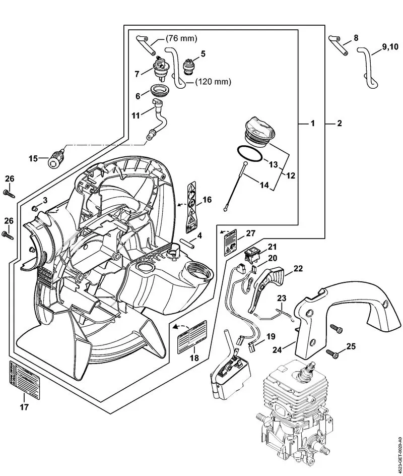 Stihl BG56C-E - Fan Housing