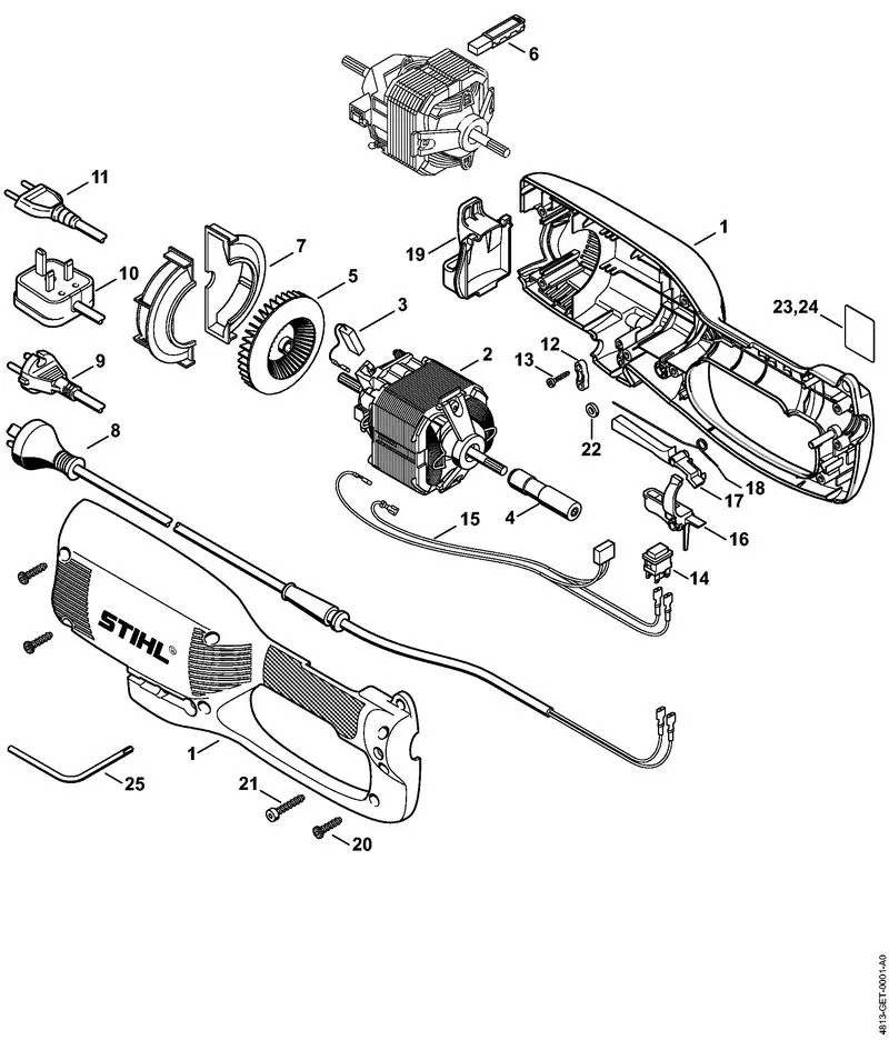 Stihl HLE71 - Housing, Electric Motor
