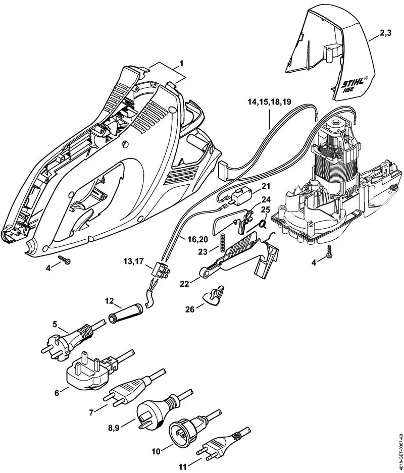 Stihl HSE52 - Motor Housing
