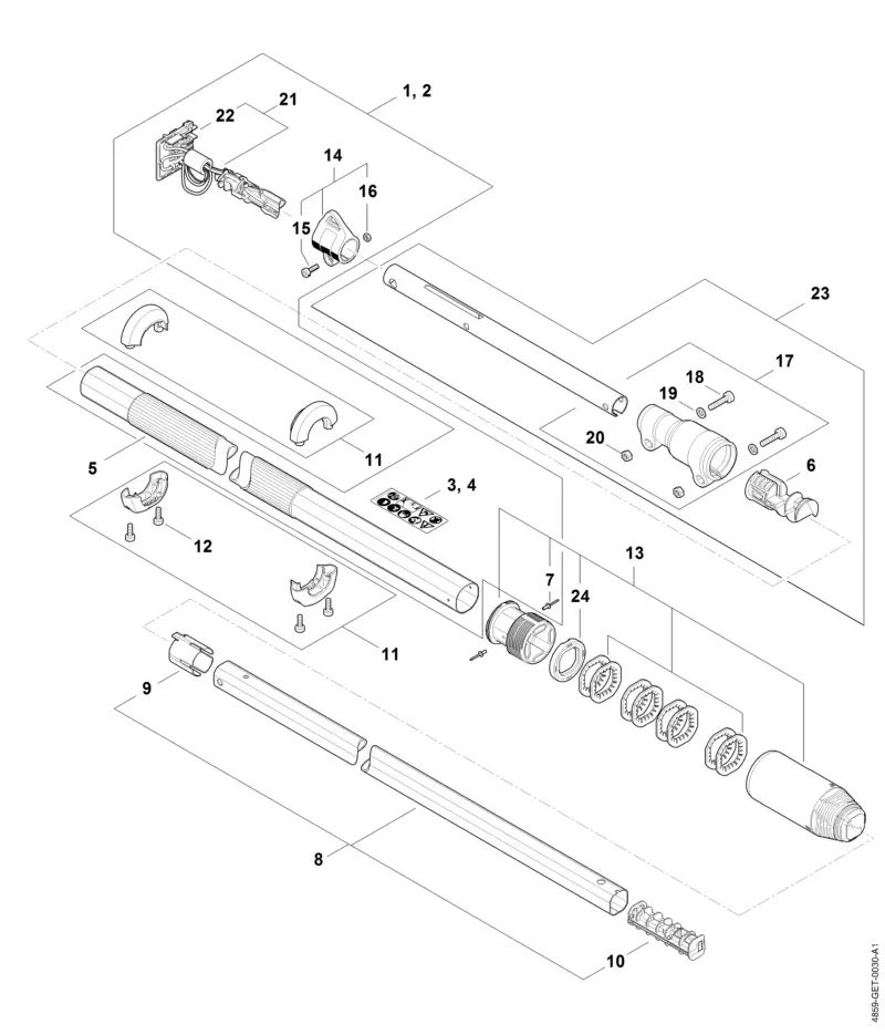 Stihl HLA86 - drive tube
