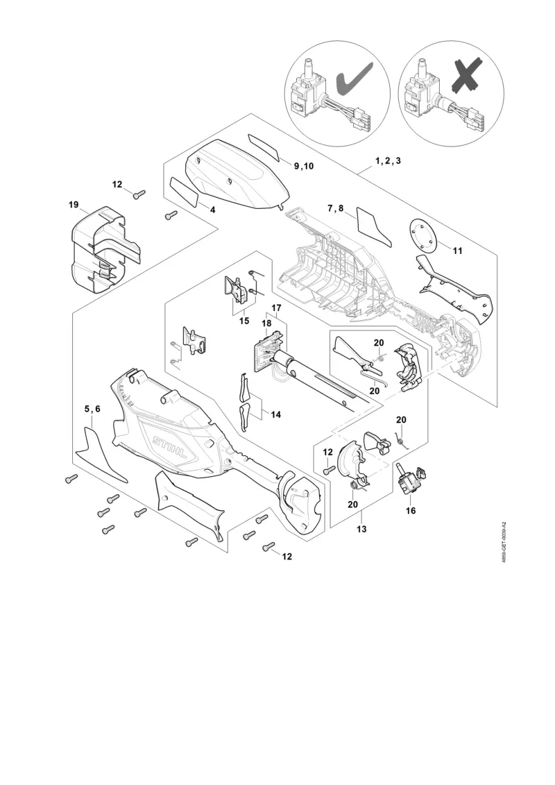 Stihl HLA86 - Handle Housing, Cover