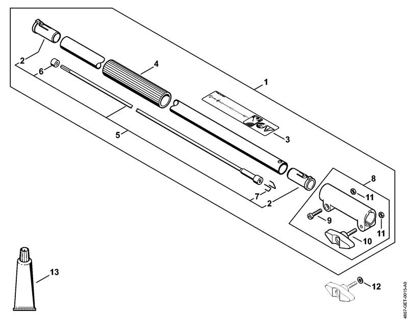 Stihl KMA130R - Drive Tube Assembly