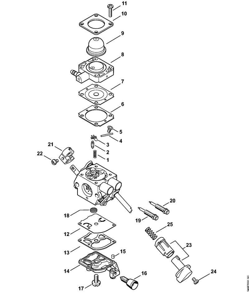 546ET031_ZGR_01_04 Stihl FS56RCE - Carburetor C1M-S267