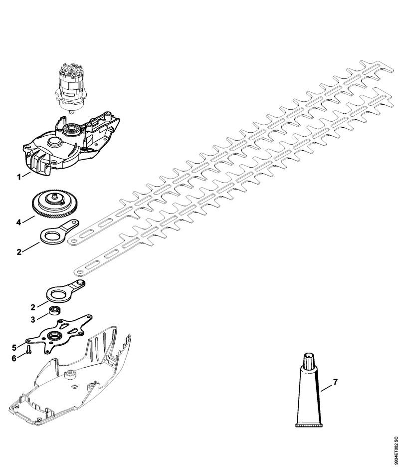 9934ET002_ZGR_01_04 Stihl HSA86 - Gear Head