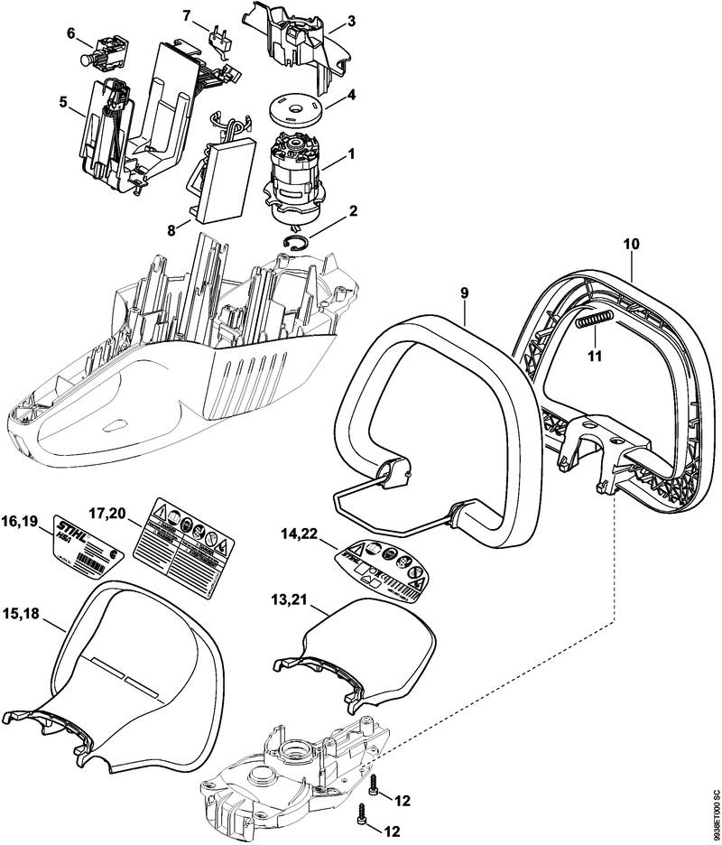 9938ET000_ZGR_01_04 Stihl HSA66 - Electric Motor