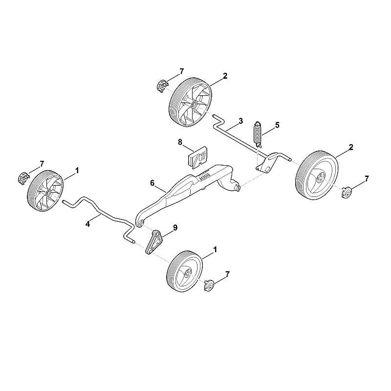 Stihl RMA339.0C - Chassis, Height Adjust