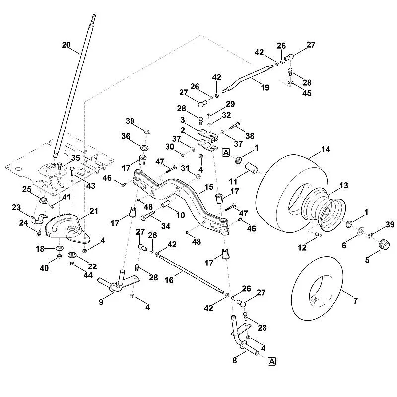 Stihl RT5112.0Z - Steering, Front Wheel