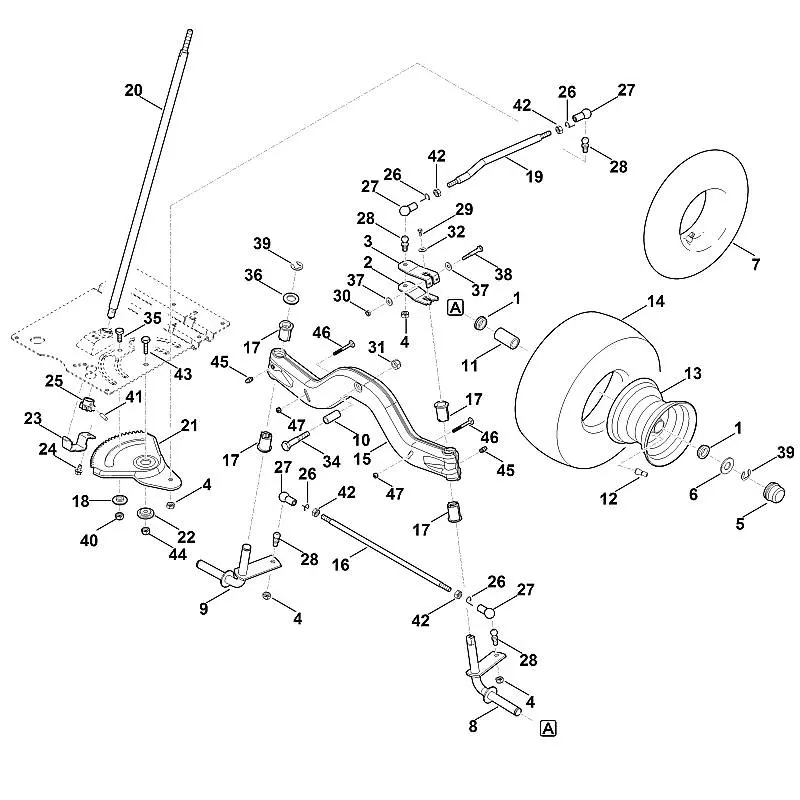 Stihl RT4097.0SX - Steering, Front Wheel