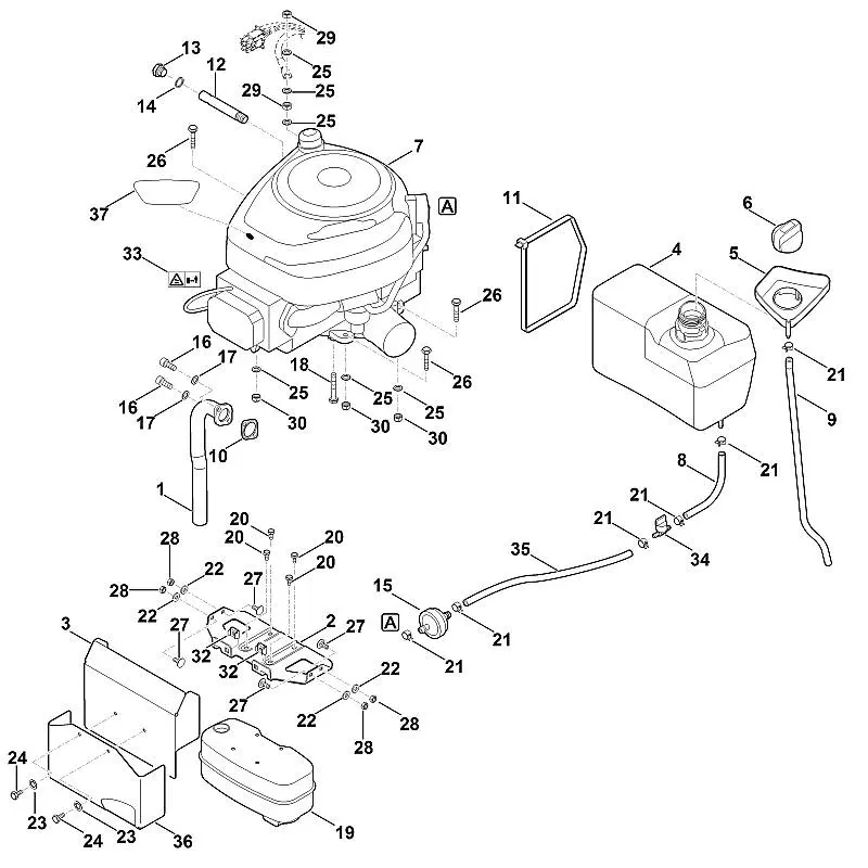 Stihl RT4097.0SX - Engine, Tank