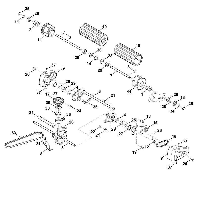 Stihl RM545.0VR - Shaft, Drive