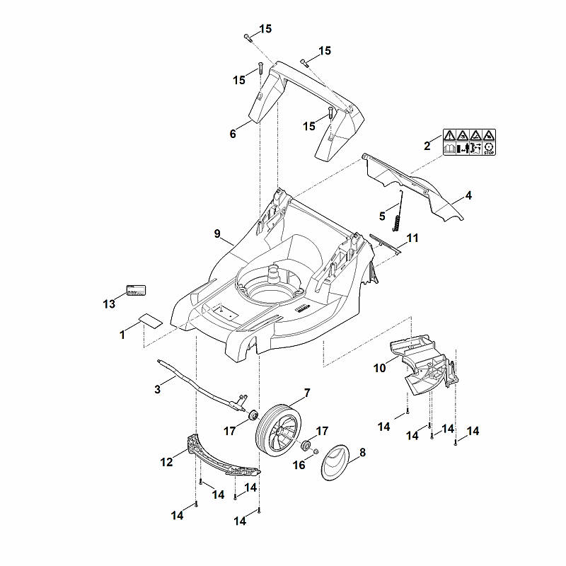 Stihl RM443.0T - Housing, Front Axle